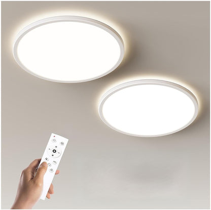 BLNAN Lámpara LED de techo empotrada con control remoto, 15.4 pulga...