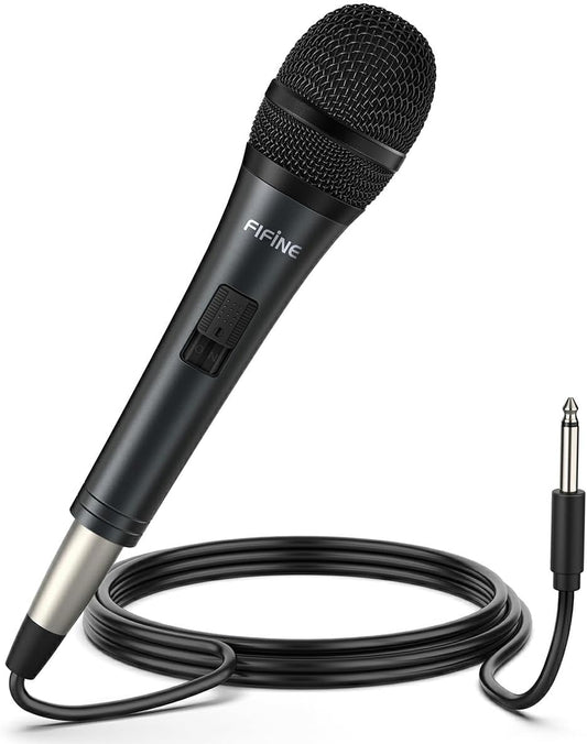 Micrófono de karaoke FIFINE K6 con conector 1\/4\u201D, micrófono v...