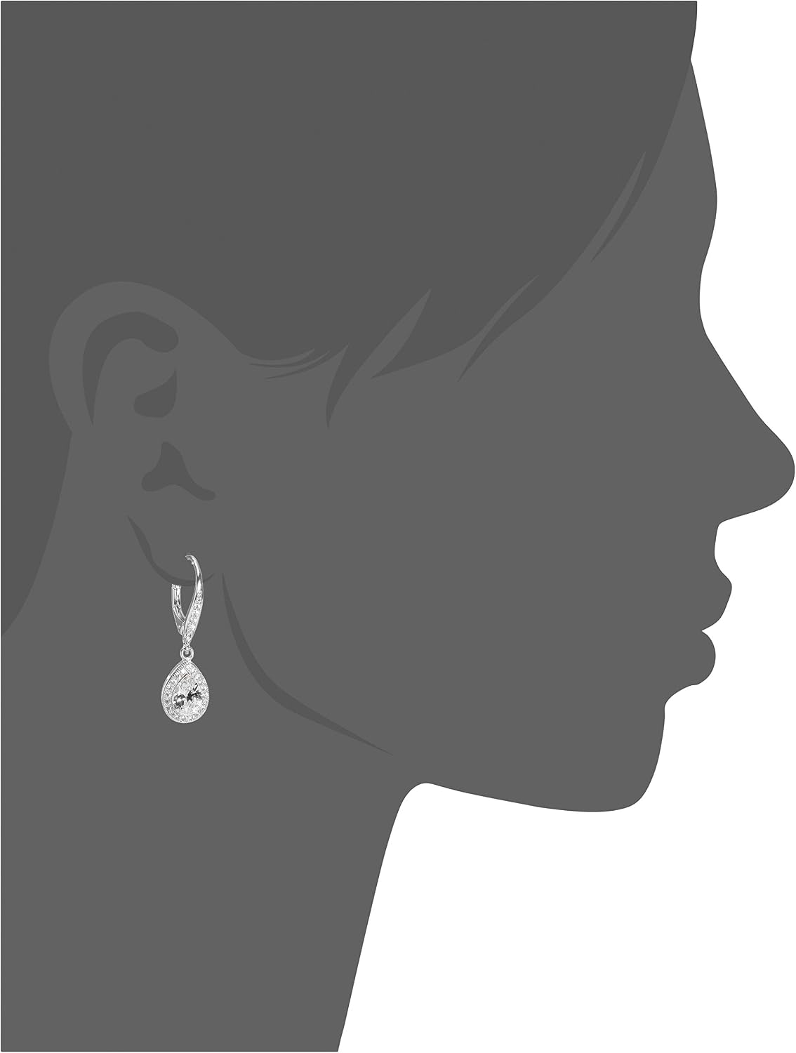Anne Klein Pendientes de cristal para mujer, joyería de moda llamat...
