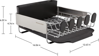 KitchenAid Escurridor de platos compacto, que ahorra espacio, resis...