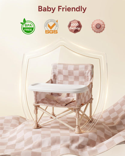 Tiny Marvels - Silla de bebé, silla alta portátil para viajes y pla...