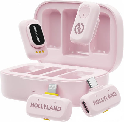Hollyland Lark A1 Combo (2TX+2RX+estuche de carga) Micrófono magnét...