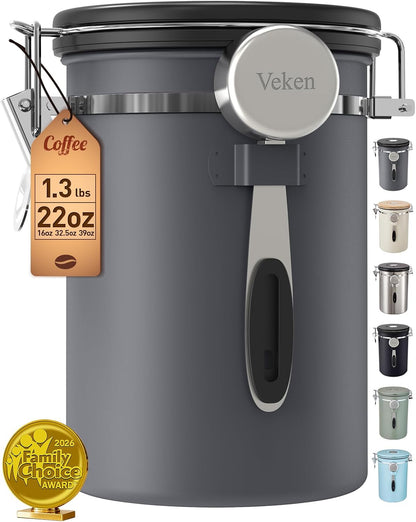 Veken Bote de café, recipiente hermético de almacenamiento de alime...