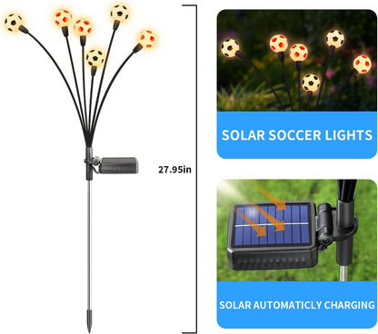 vignuto Luces solares de fútbol 2026, 8 paquetes de 48 LED, luces s...
