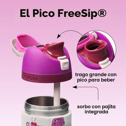 Owala FreeSip - Botella de agua de acero inoxidable de 24 oz delici...