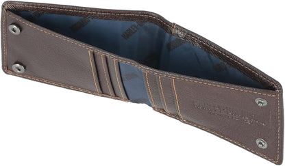 Harley-Davidson Billetera de cuero genuino con bloqueo RFID para ho...