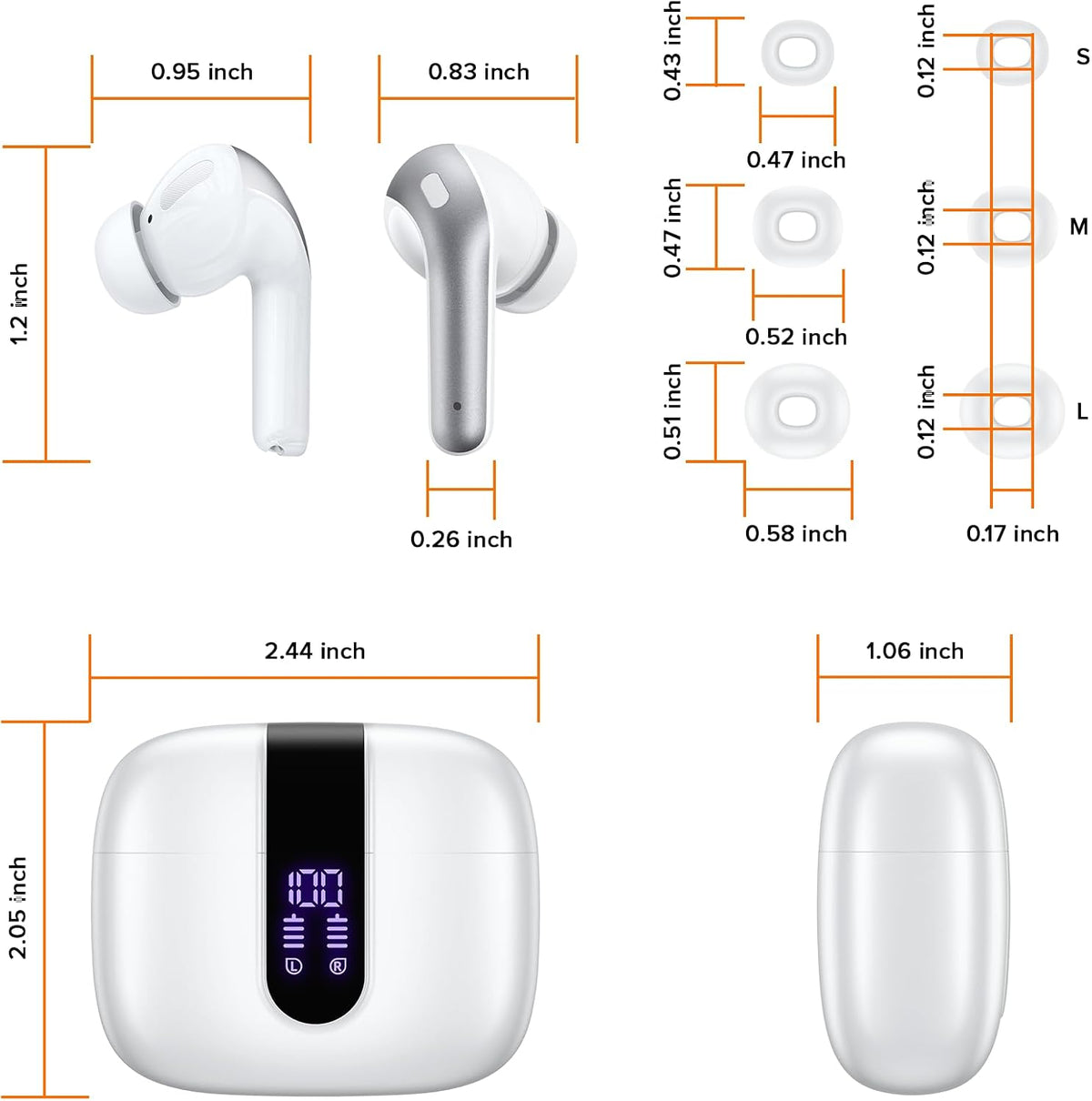 TAGRY Auriculares Bluetooth Verdaderamente Inalámbricos Auriculares...