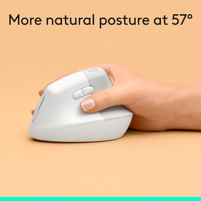 Ratón inalámbrico ergonómico vertical Logitech Lift - Blanco roto |...