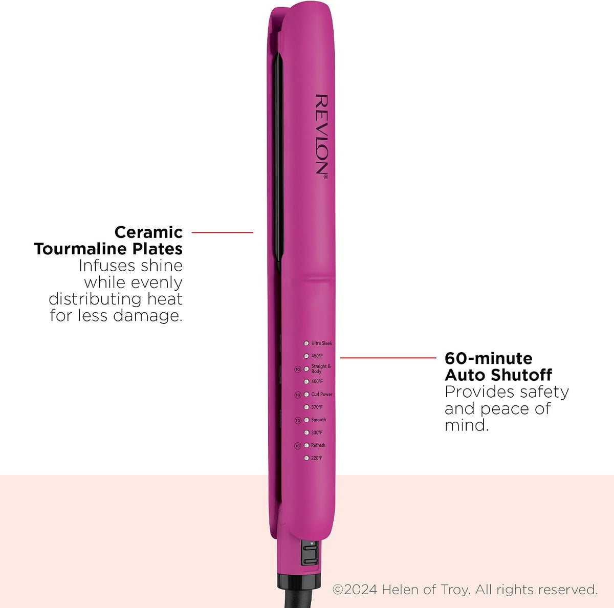 REVLON Plancha plana de turmalina cerámica de 1" | El alisador...