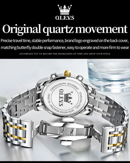 OLEVS Relojes para hombre Relojes de cronógrafo de fácil lectura lu...