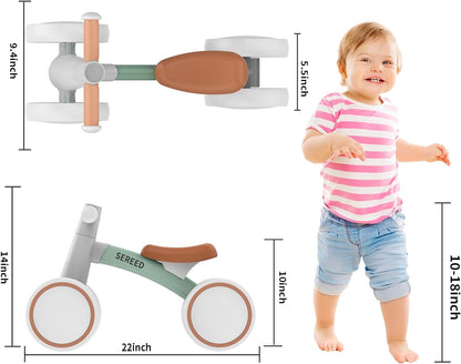 SEREED Bicicleta de equilibrio para bebés de 1 a 2 años, 4 ruedas,...