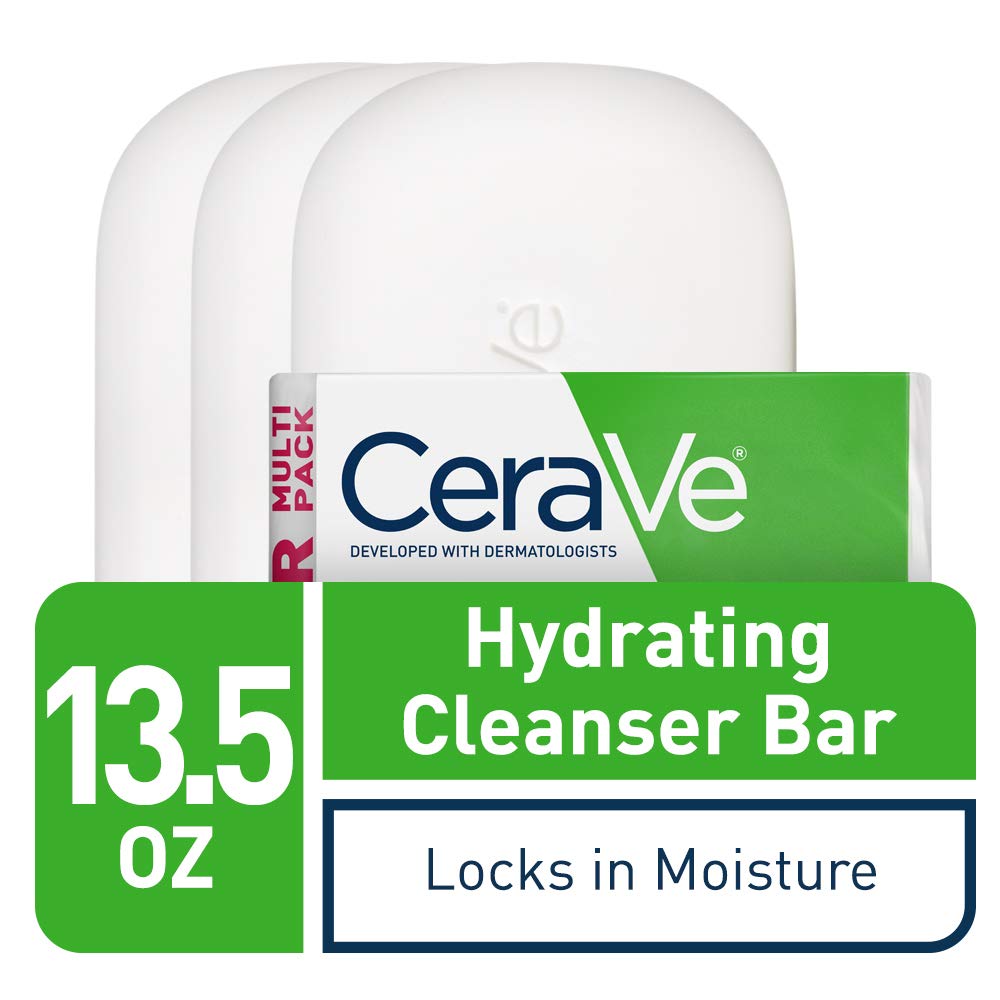 Barra de Limpieza Hidratante CeraVe, Limpiador Corporal y Facial Si...
