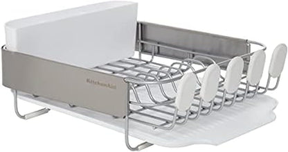 KitchenAid Escurridor compacto de alambre satinado resistente al óx...