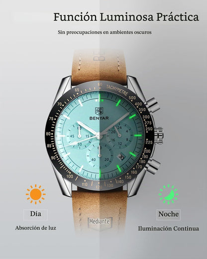 BENYAR Reloj para hombre analógico cronógrafo de cuarzo, impermeabl...