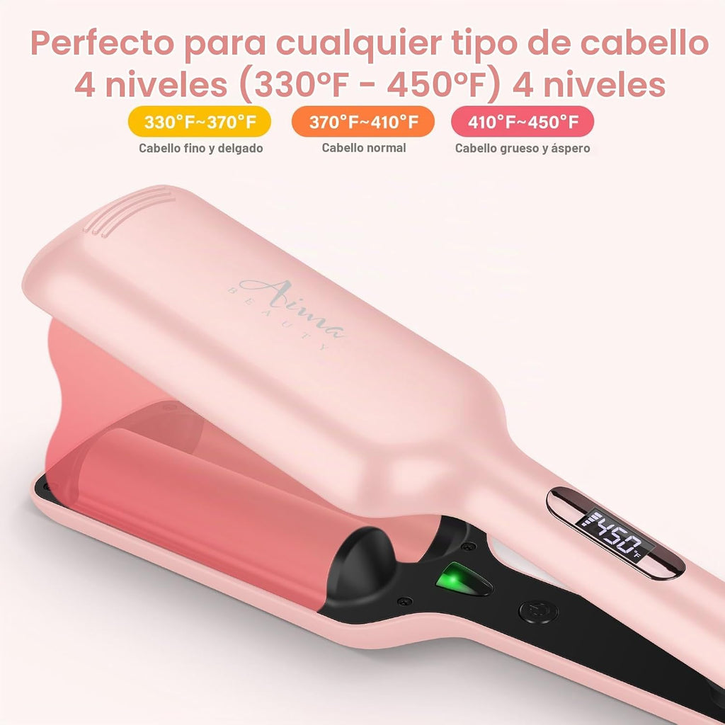 Waver de pelo de sirena Aima Beauty de 32 mm (1,25 pulgadas), rizad...