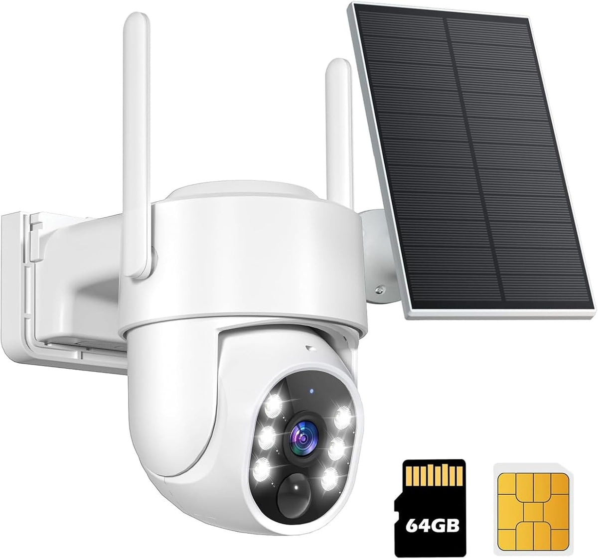 Gianteye 4G LTE cámaras de seguridad solar celulares inalámbricas a...