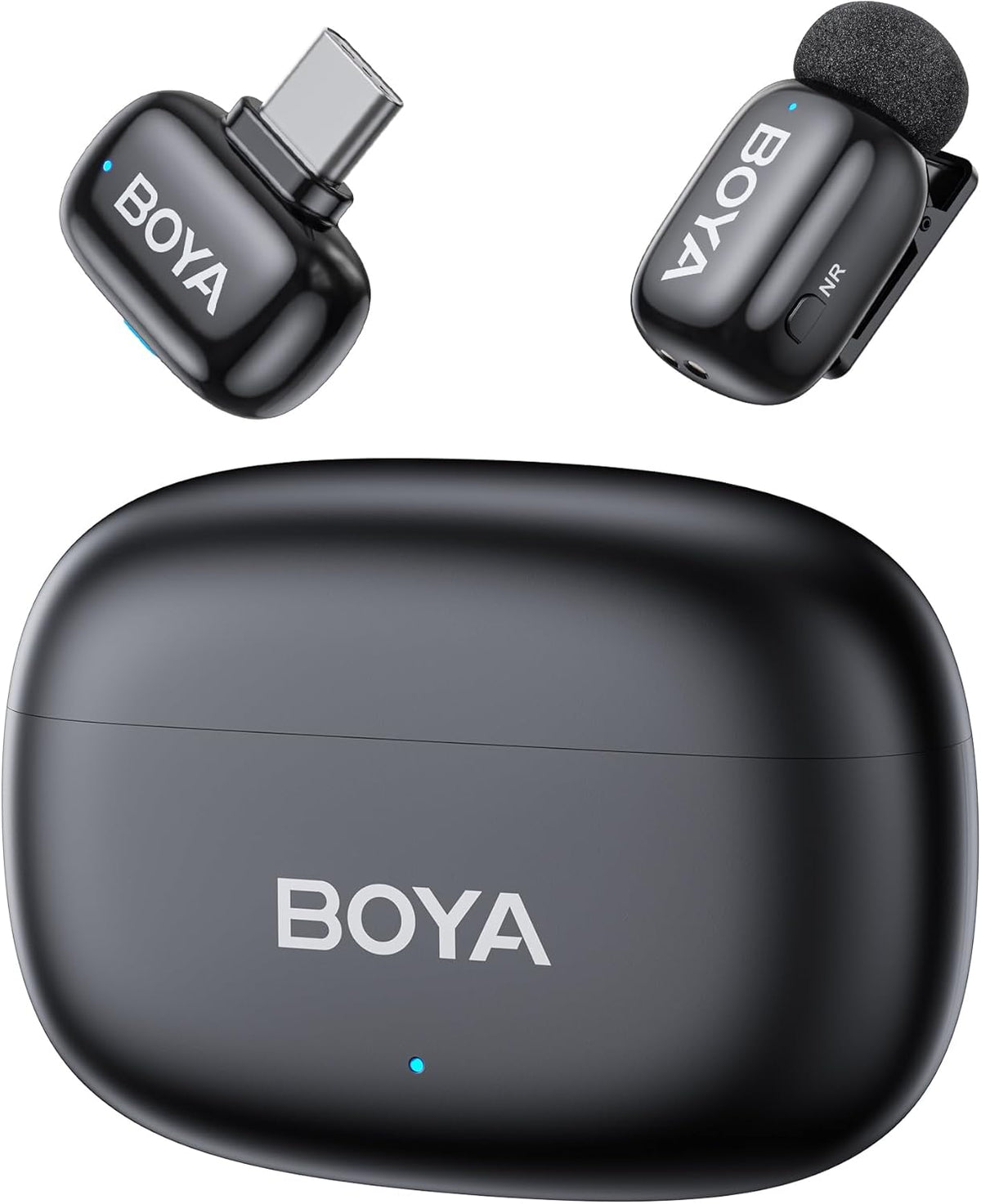 BOYA Mini 2 Micrófono Lavalier Inalámbrico para iPhone 5-17 y Teléf...