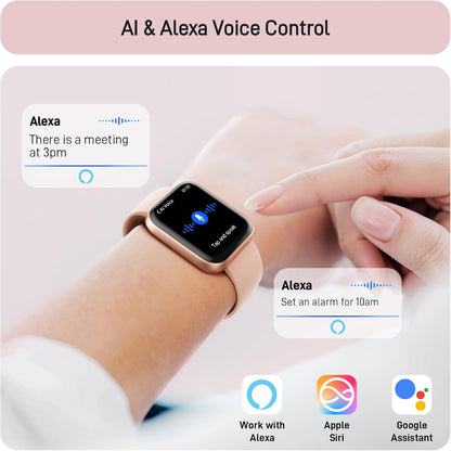 Tensky Reloj inteligente para mujer, Android y iPhone, Alexa integr...