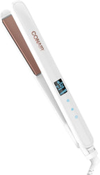 Conair - Plancha para el cabello, doble cerámica, platos extralargo...