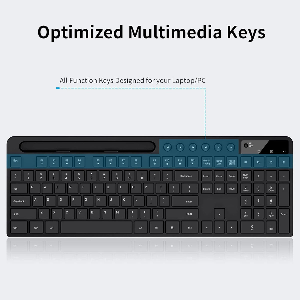 Combinación de teclado y ratón inalámbricos, MARVO 2.4G Teclado ina...