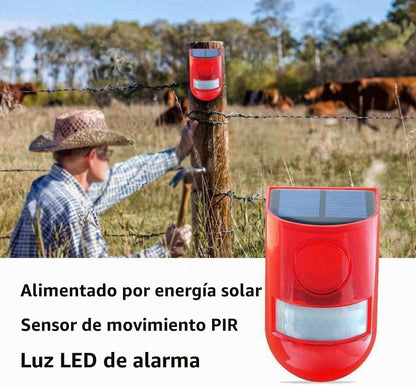 Paquete de 2 sensores de movimiento de alarma solar de sonido y luz...