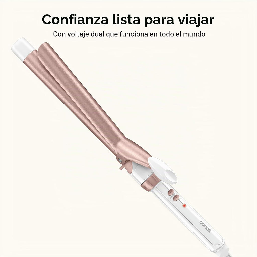 Conair - Plancha rizadora extra larga, doble cerámica, 1 pulgada |...
