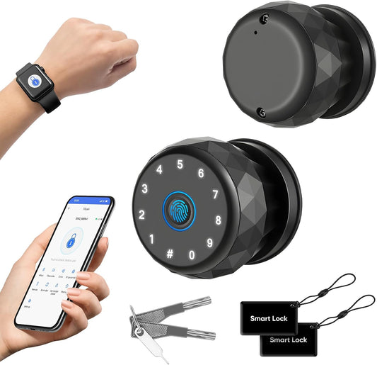 Cerradura de puerta inteligente con huella dactilar con teclado | C...