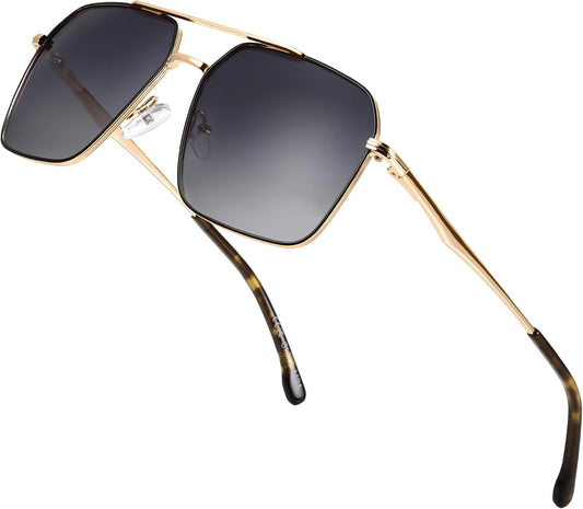 ZENOTTIC Gafas de sol polarizadas de aviador para hombre: protecció...