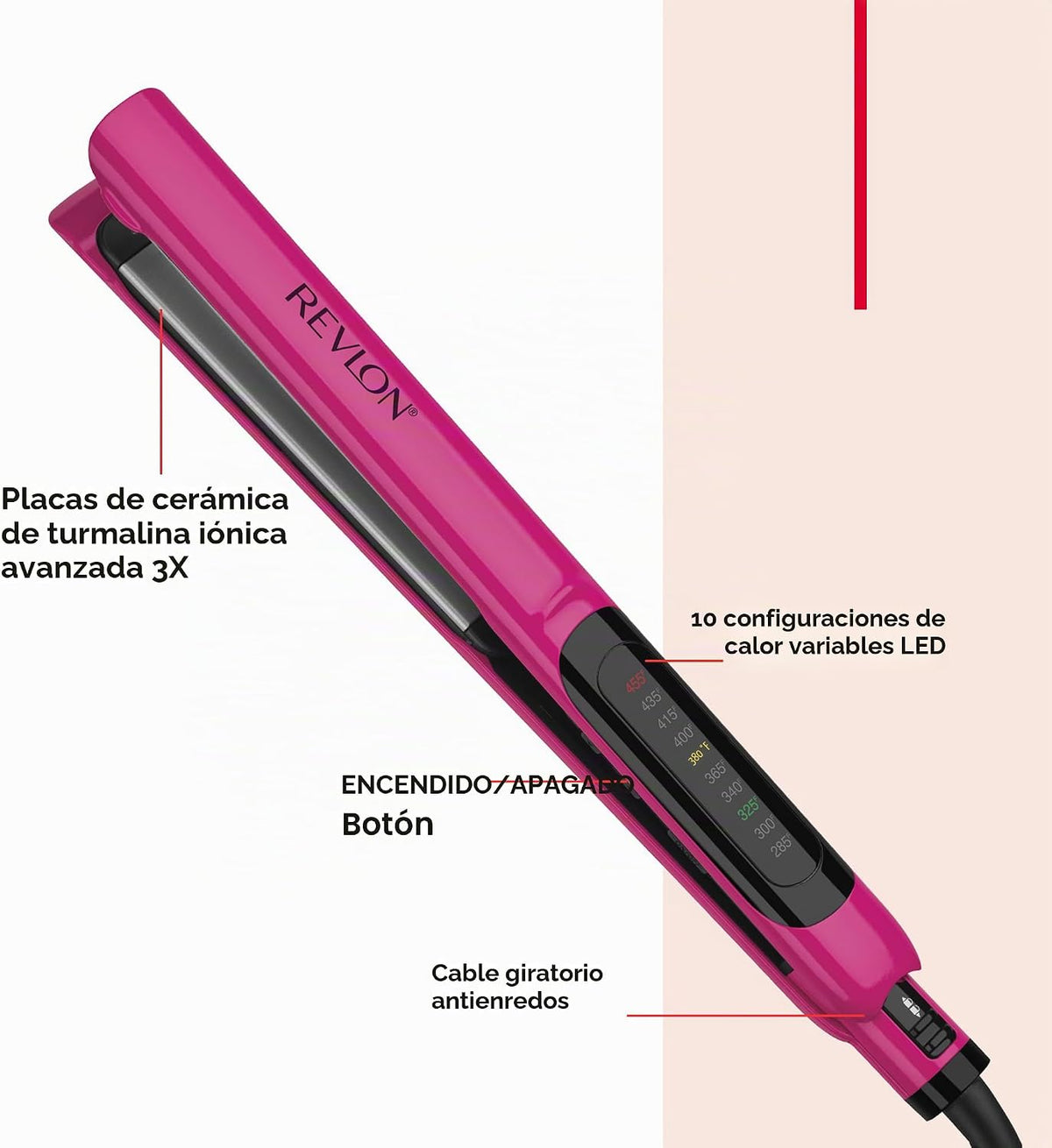 Revlon Plancha plana de cerámica Smooth Brilliance | Smooth Glide y...