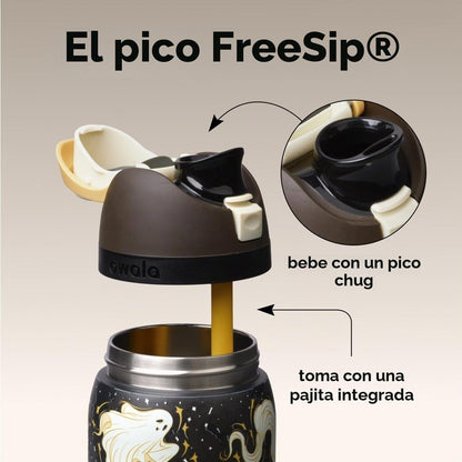Owala FreeSip - Botella de agua de acero inoxidable de 32 onzas, re...