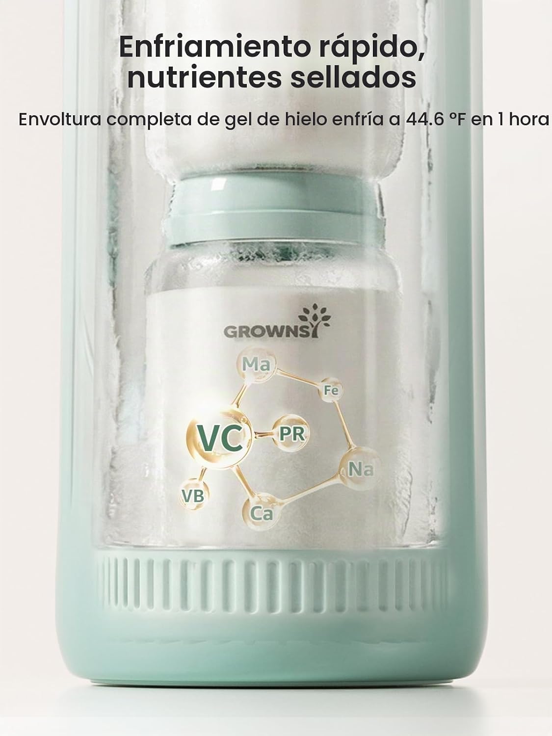 Grownsy Enfriador portátil de leche materna de 22 oz para trabajo y...