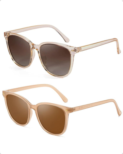 FIMILU 2 paquetes de gafas de sol para mujer, lentes polarizadas co...