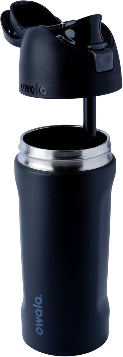 Owala FreeSip - Botella de agua de acero inoxidable para niños, 16...