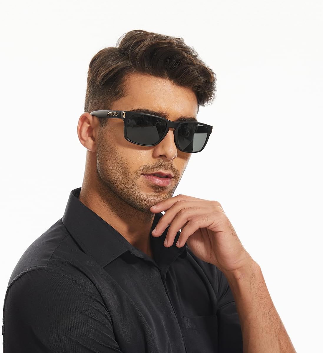 BNUS Corning Gafas de sol con lentes de vidrio para hombres y mujer...