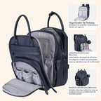 BabbleRoo - Mochila de cuero para pañales, mochila de viaje para be...