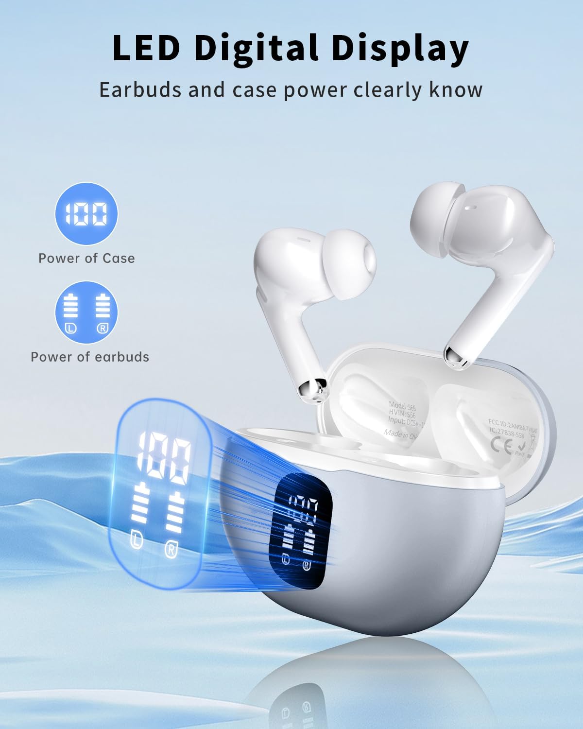 XIAOWTEK Auriculares inalámbricos, auriculares Bluetooth 5.4 2026 c...