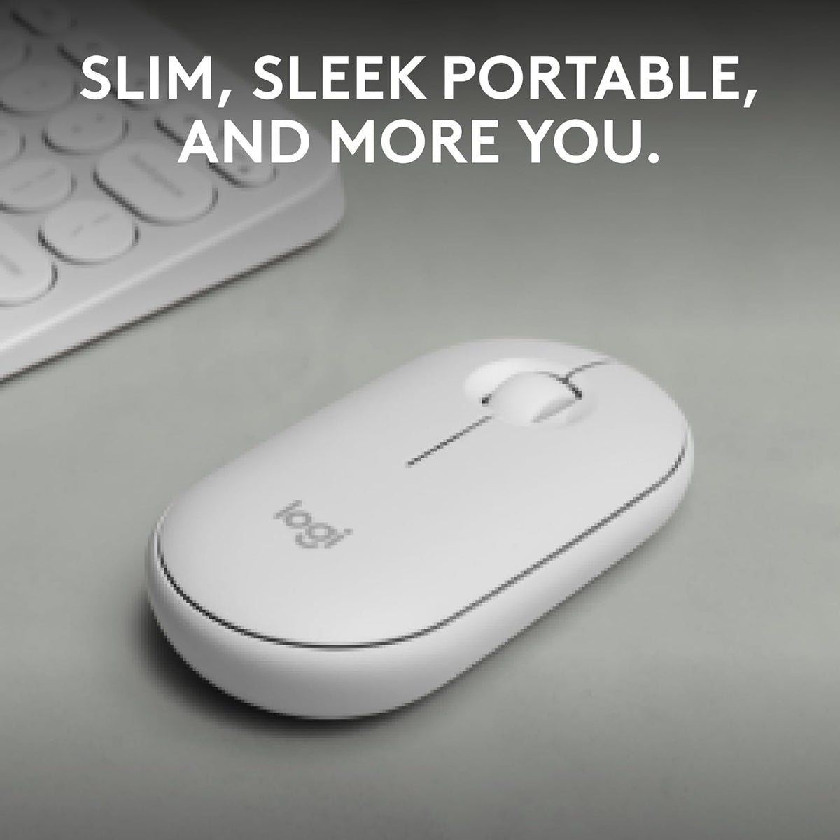 Ratón inalámbrico Bluetooth Logitech M350s Pebble 2 - Tonal blanco...
