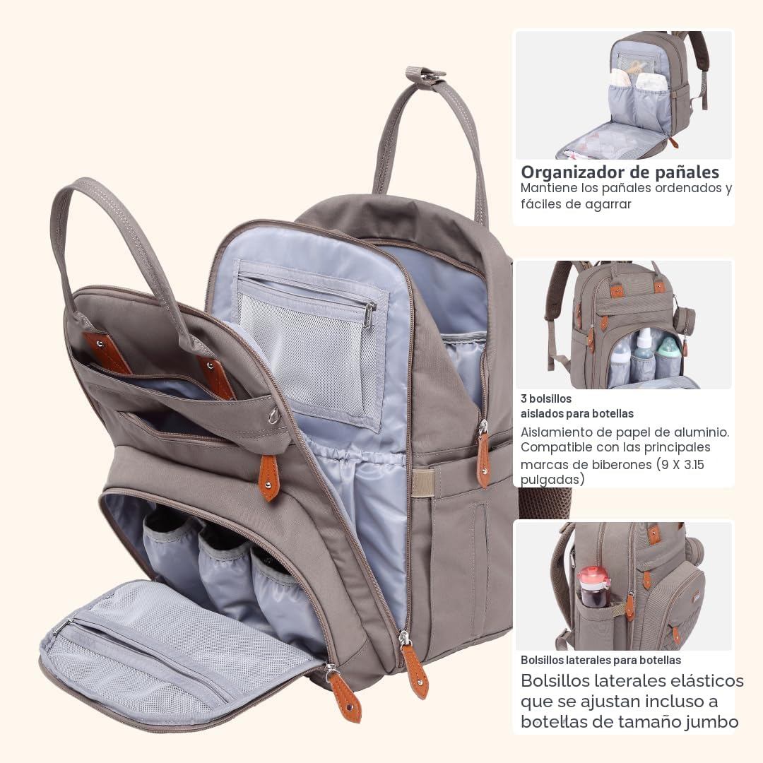 BabbleRoo Mochila para pañales \u2013 Bolsa de viaje para Baby Esse...