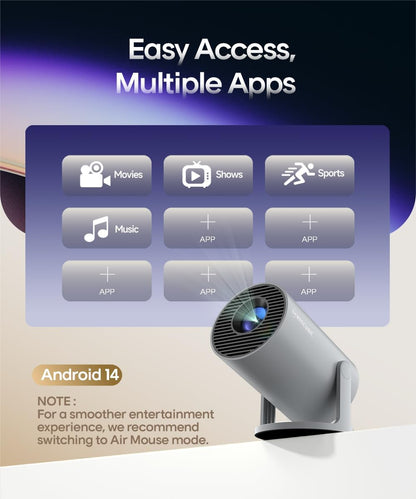 Magcubic Mini proyector con WiFi y Bluetooth, portátil HY300Pro, en...