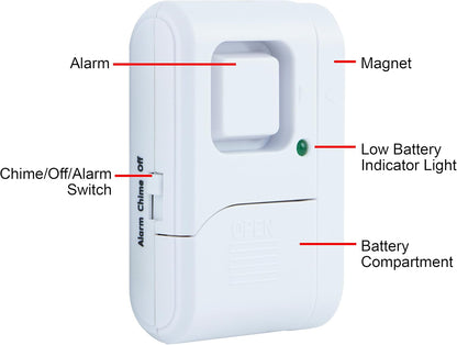 UltraPro - Alarma de seguridad personal para ventanas y puertas, 1...