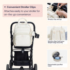 BabbleRoo Mochila de cuero para pañales - Baby Essentials Bolsa de...