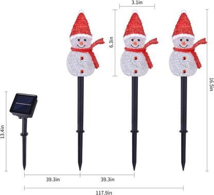 TAILERRI - Luces solares de Navidad con diseño de muñeco de nieve p...