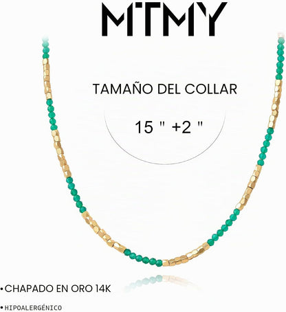MTMY Gargantilla de piedras preciosas con cuentas para mujer | Chap...