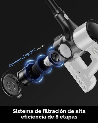 Aspiradora inalámbrica, 500W 45KPA 50Mins Stick Aspiradoras para el...