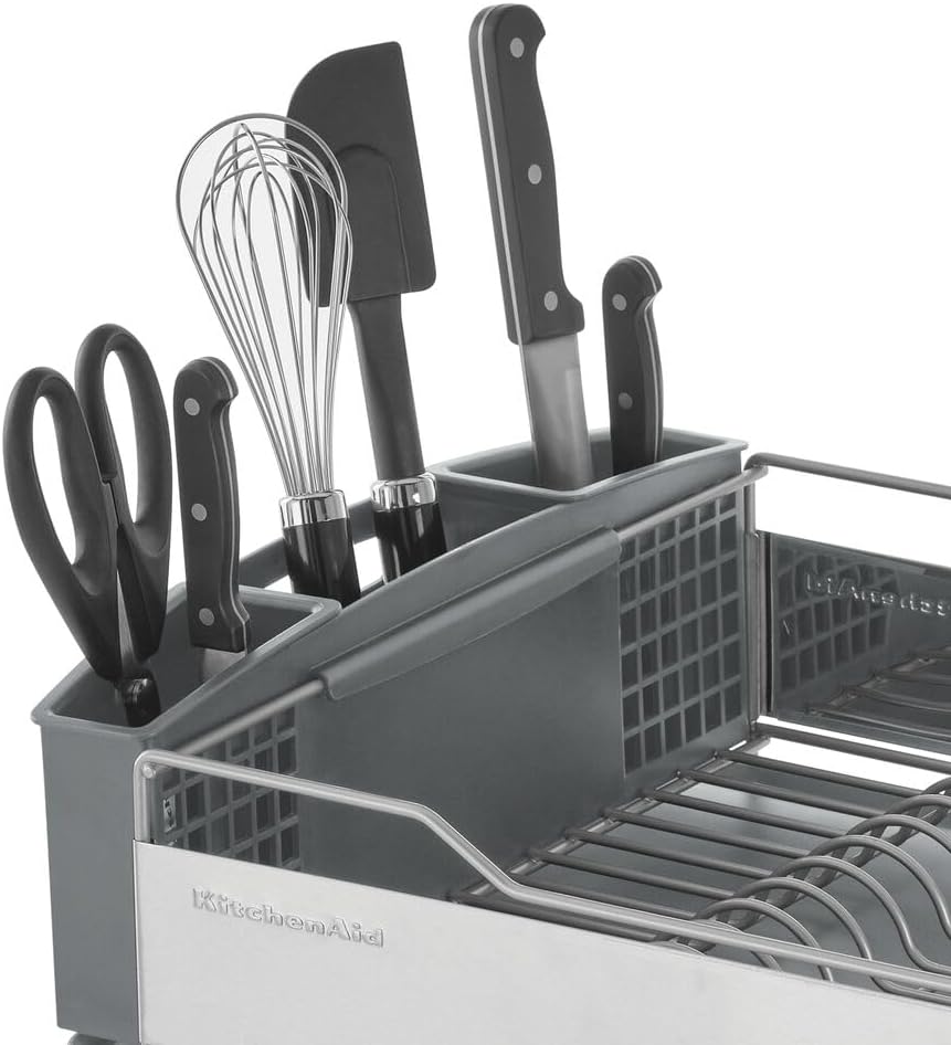 KitchenAid Escurridor de platos de gran capacidad de tamaño complet...