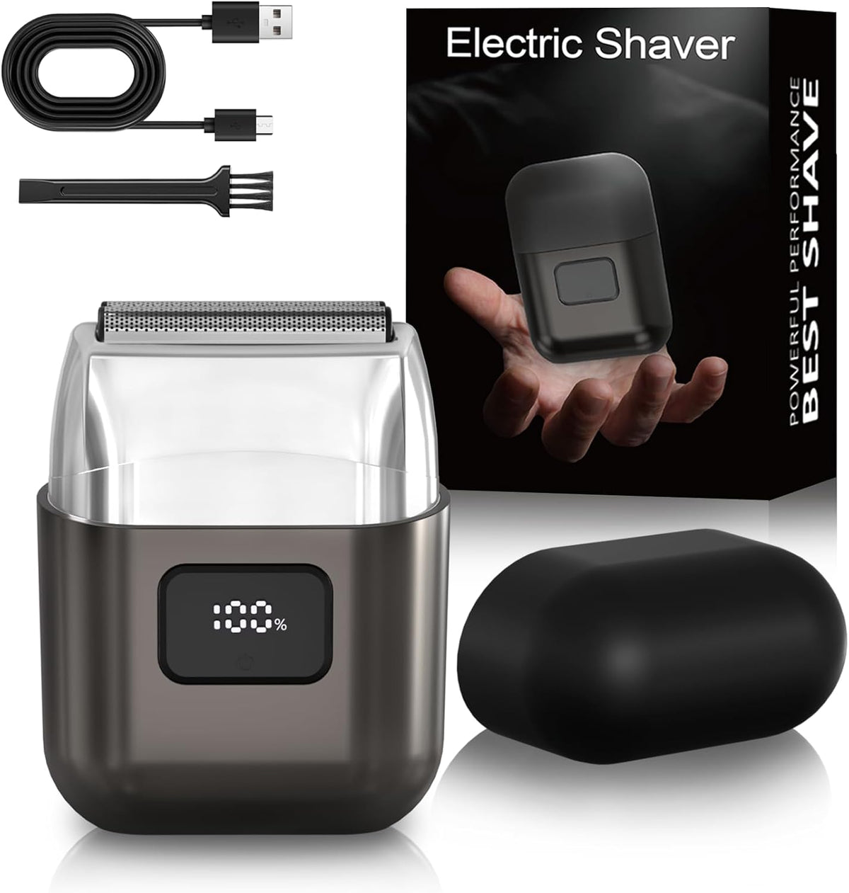 YOXSPD Afeitadora eléctrica de lámina para hombres, mini maquinilla...
