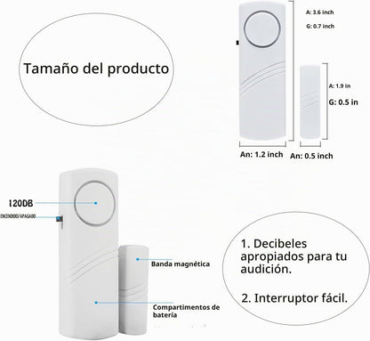 Alarma de puerta y ventana, alarmas de puerta de 90 DB para segurid...