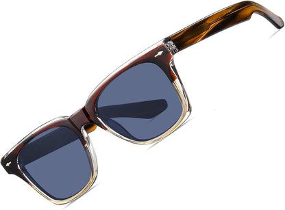 CARFIA Lentes de sol polarizados retro para hombre, protección UV40...