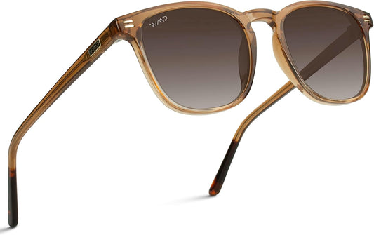 WMP Eyewear - Gafas de sol polarizadas modernas y redondas para hom...