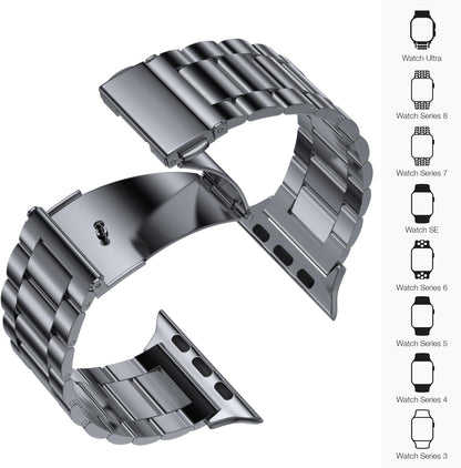 Correa de metal EPULY compatible con correas de Apple Watch para ho...